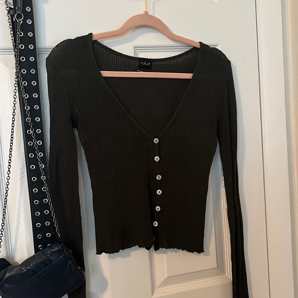 Green tunic sweater - Picture 1 of 2